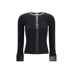 Courrèges Black Viscose Women's Cardigan